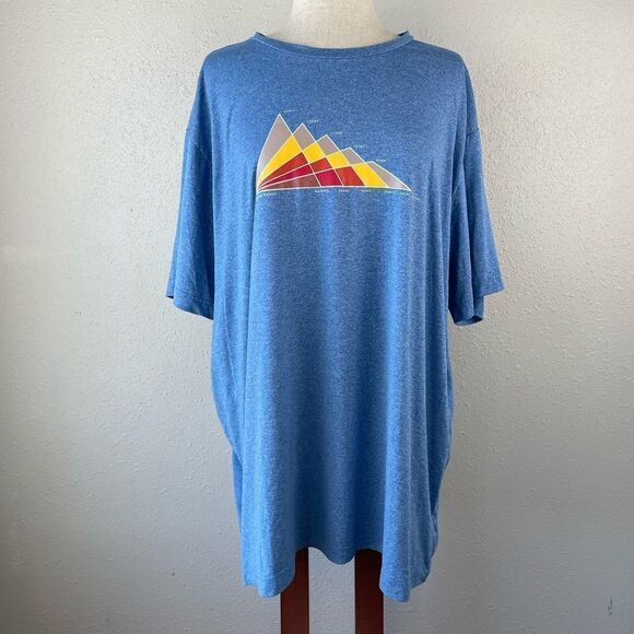 Columbia Mountain Elevations T-Shirt Size 2XL EUC - Picture 1 of 8